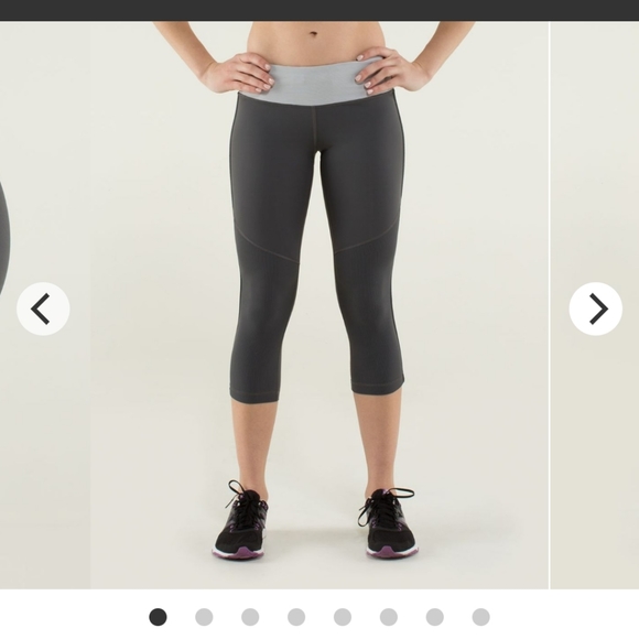 Lululemon-Race with Grace Crops-Soot Light-Sz 8-NW - Picture 7 of 13